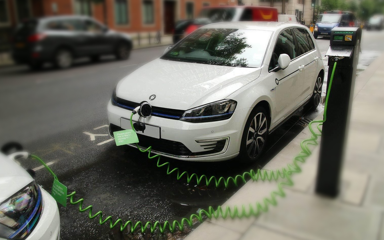 electric car being charged