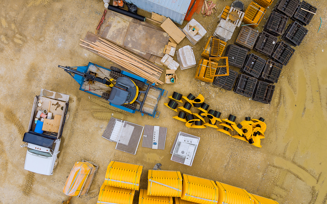 construction products on site