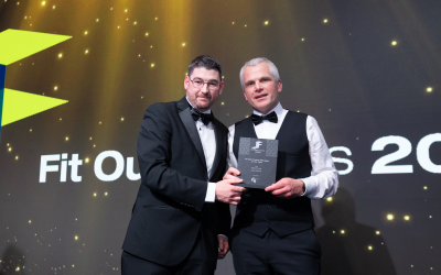 Chris Dunne of FKM Fit Out wins Fit Out Project Manager of the Year at the Fit Out Awards 2025