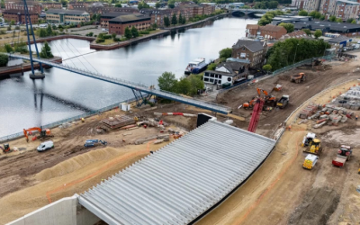 Stockton Waterfront hits major construction milestone with land bridge installation