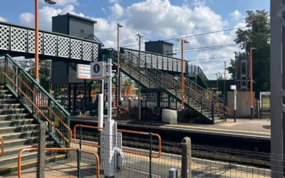 Lift shafts craned into place at busy station