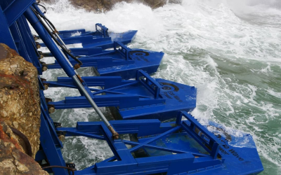 Floating paddles that turn ocean waves into electricity tested in Los Angeles