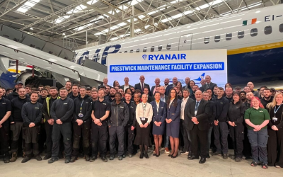 Ryanair expands Prestwick maintenance capacity with £40 million investment